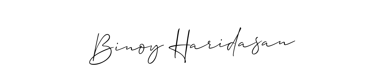 Make a short Binoy Haridasan signature style. Manage your documents anywhere anytime using Allison_Script. Create and add eSignatures, submit forms, share and send files easily. Binoy Haridasan signature style 2 images and pictures png