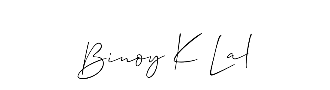 Allison_Script is a professional signature style that is perfect for those who want to add a touch of class to their signature. It is also a great choice for those who want to make their signature more unique. Get Binoy K Lal name to fancy signature for free. Binoy K Lal signature style 2 images and pictures png
