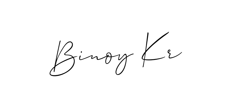 How to make Binoy Kr signature? Allison_Script is a professional autograph style. Create handwritten signature for Binoy Kr name. Binoy Kr signature style 2 images and pictures png