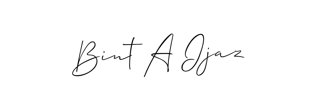 How to Draw Bint A Ijaz signature style? Allison_Script is a latest design signature styles for name Bint A Ijaz. Bint A Ijaz signature style 2 images and pictures png