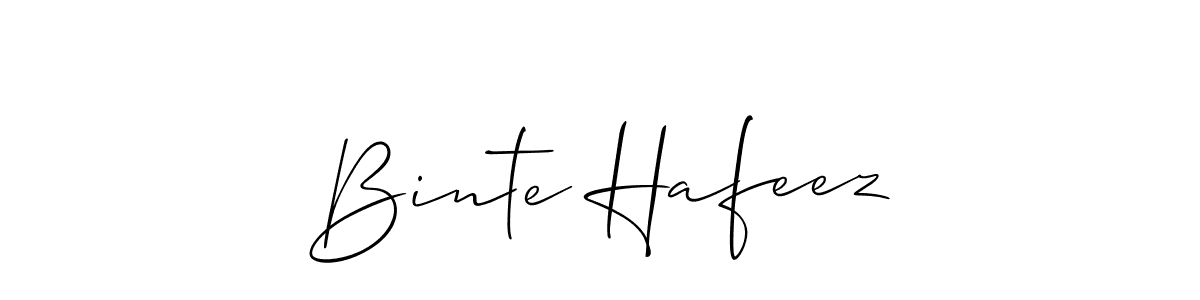 Binte Hafeez stylish signature style. Best Handwritten Sign (Allison_Script) for my name. Handwritten Signature Collection Ideas for my name Binte Hafeez. Binte Hafeez signature style 2 images and pictures png