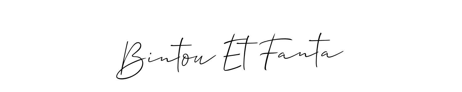 How to Draw Bintou Et Fanta signature style? Allison_Script is a latest design signature styles for name Bintou Et Fanta. Bintou Et Fanta signature style 2 images and pictures png