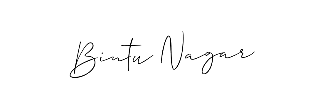 Use a signature maker to create a handwritten signature online. With this signature software, you can design (Allison_Script) your own signature for name Bintu Nagar. Bintu Nagar signature style 2 images and pictures png