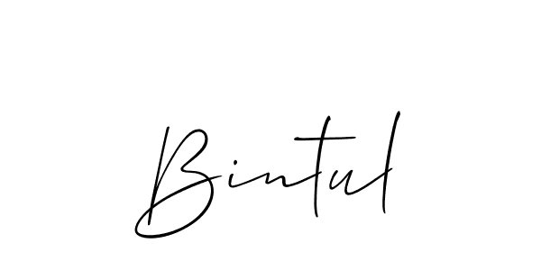 The best way (Allison_Script) to make a short signature is to pick only two or three words in your name. The name Bintul include a total of six letters. For converting this name. Bintul signature style 2 images and pictures png