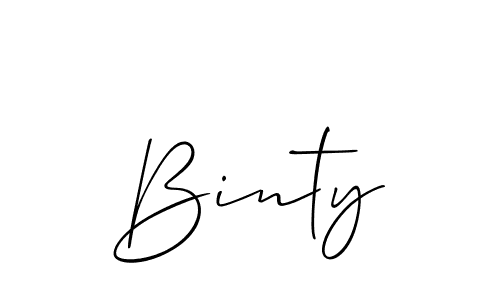 How to make Binty signature? Allison_Script is a professional autograph style. Create handwritten signature for Binty name. Binty signature style 2 images and pictures png