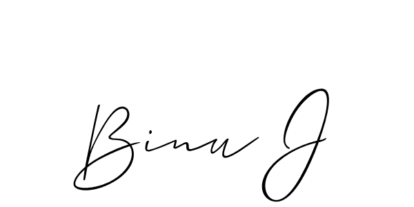 How to Draw Binu J signature style? Allison_Script is a latest design signature styles for name Binu J. Binu J signature style 2 images and pictures png