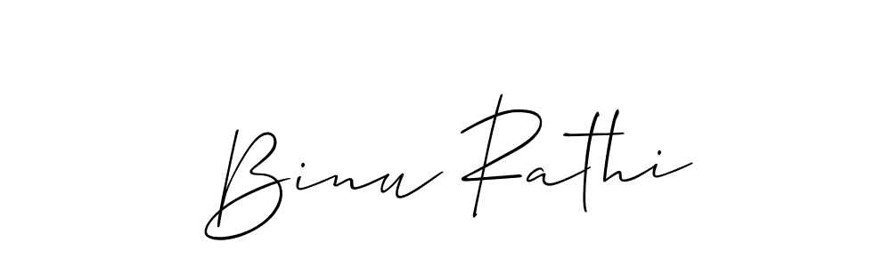 Use a signature maker to create a handwritten signature online. With this signature software, you can design (Allison_Script) your own signature for name Binu Rathi. Binu Rathi signature style 2 images and pictures png