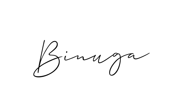 How to make Binuga signature? Allison_Script is a professional autograph style. Create handwritten signature for Binuga name. Binuga signature style 2 images and pictures png