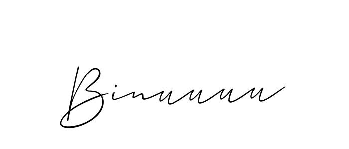 Make a beautiful signature design for name Binuuuu. With this signature (Allison_Script) style, you can create a handwritten signature for free. Binuuuu signature style 2 images and pictures png