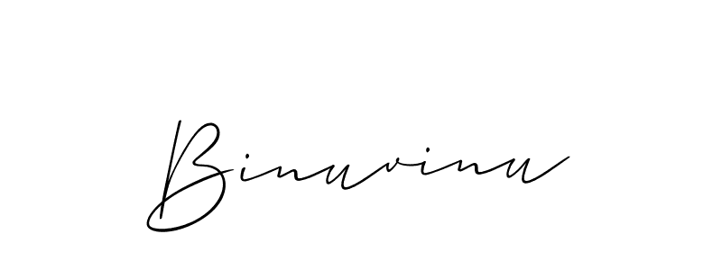The best way (Allison_Script) to make a short signature is to pick only two or three words in your name. The name Binuvinu include a total of six letters. For converting this name. Binuvinu signature style 2 images and pictures png