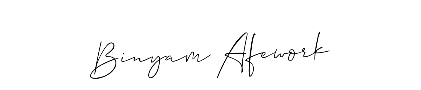 Design your own signature with our free online signature maker. With this signature software, you can create a handwritten (Allison_Script) signature for name Binyam Afework. Binyam Afework signature style 2 images and pictures png