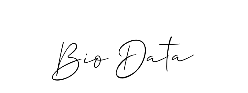 How to make Bio Data name signature. Use Allison_Script style for creating short signs online. This is the latest handwritten sign. Bio Data signature style 2 images and pictures png