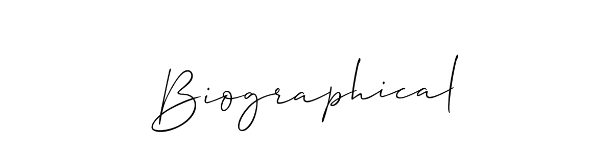 You should practise on your own different ways (Allison_Script) to write your name (Biographical) in signature. don't let someone else do it for you. Biographical signature style 2 images and pictures png