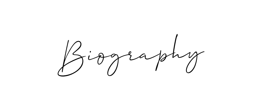 How to Draw Biography signature style? Allison_Script is a latest design signature styles for name Biography. Biography signature style 2 images and pictures png