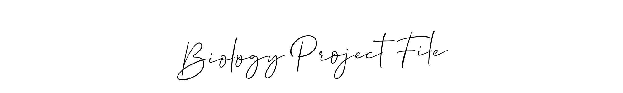 Allison_Script is a professional signature style that is perfect for those who want to add a touch of class to their signature. It is also a great choice for those who want to make their signature more unique. Get Biology Project File name to fancy signature for free. Biology Project File signature style 2 images and pictures png