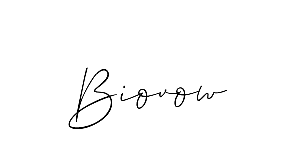 Design your own signature with our free online signature maker. With this signature software, you can create a handwritten (Allison_Script) signature for name Biovow. Biovow signature style 2 images and pictures png