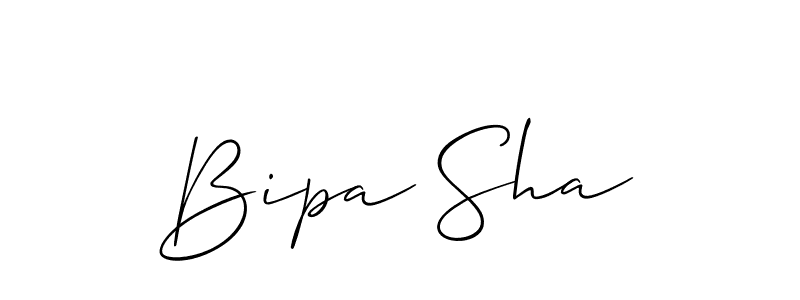 Bipa Sha stylish signature style. Best Handwritten Sign (Allison_Script) for my name. Handwritten Signature Collection Ideas for my name Bipa Sha. Bipa Sha signature style 2 images and pictures png