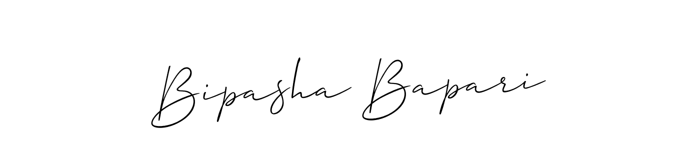 How to make Bipasha Bapari name signature. Use Allison_Script style for creating short signs online. This is the latest handwritten sign. Bipasha Bapari signature style 2 images and pictures png