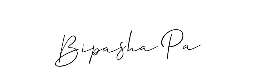 You should practise on your own different ways (Allison_Script) to write your name (Bipasha Pa) in signature. don't let someone else do it for you. Bipasha Pa signature style 2 images and pictures png