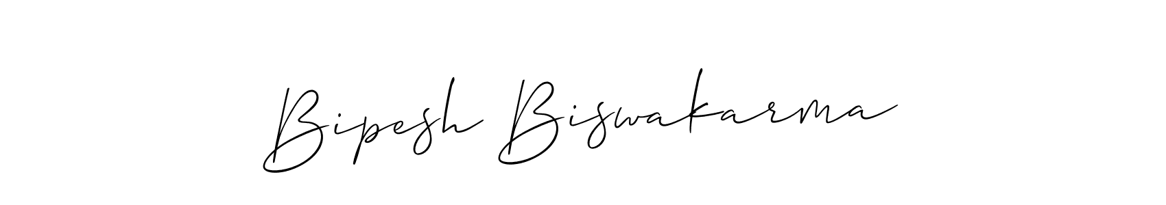 Create a beautiful signature design for name Bipesh Biswakarma. With this signature (Allison_Script) fonts, you can make a handwritten signature for free. Bipesh Biswakarma signature style 2 images and pictures png