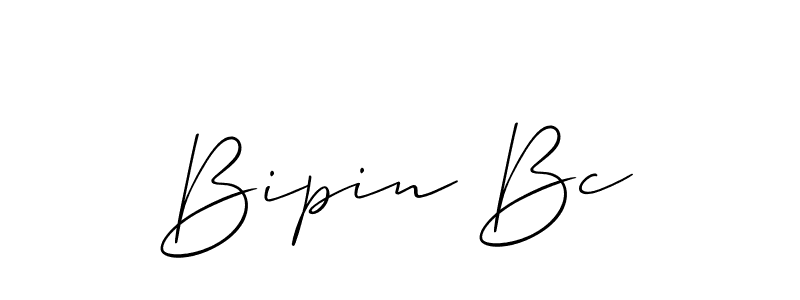 Bipin Bc stylish signature style. Best Handwritten Sign (Allison_Script) for my name. Handwritten Signature Collection Ideas for my name Bipin Bc. Bipin Bc signature style 2 images and pictures png