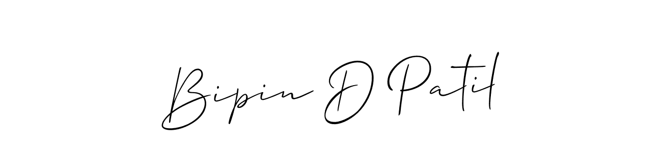 The best way (Allison_Script) to make a short signature is to pick only two or three words in your name. The name Bipin D Patil include a total of six letters. For converting this name. Bipin D Patil signature style 2 images and pictures png