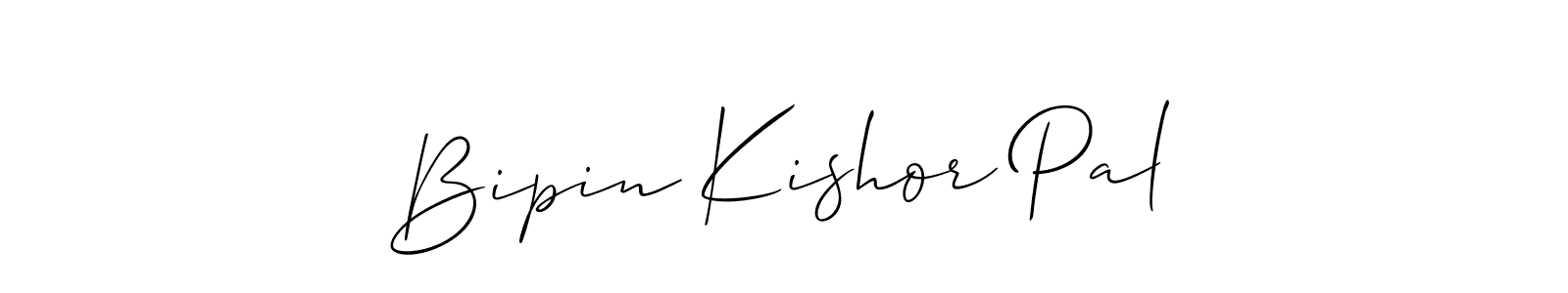 You should practise on your own different ways (Allison_Script) to write your name (Bipin Kishor Pal) in signature. don't let someone else do it for you. Bipin Kishor Pal signature style 2 images and pictures png