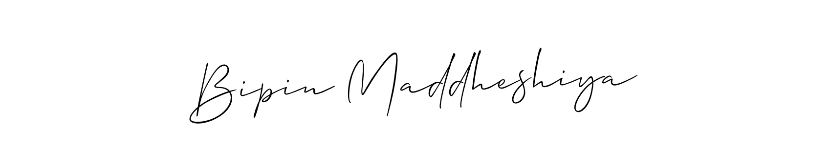 Also we have Bipin Maddheshiya name is the best signature style. Create professional handwritten signature collection using Allison_Script autograph style. Bipin Maddheshiya signature style 2 images and pictures png