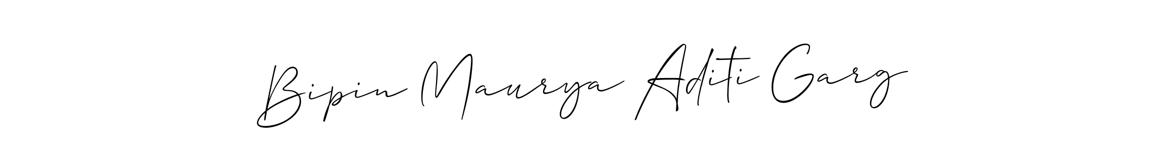 Make a beautiful signature design for name Bipin Maurya Aditi Garg. Use this online signature maker to create a handwritten signature for free. Bipin Maurya Aditi Garg signature style 2 images and pictures png