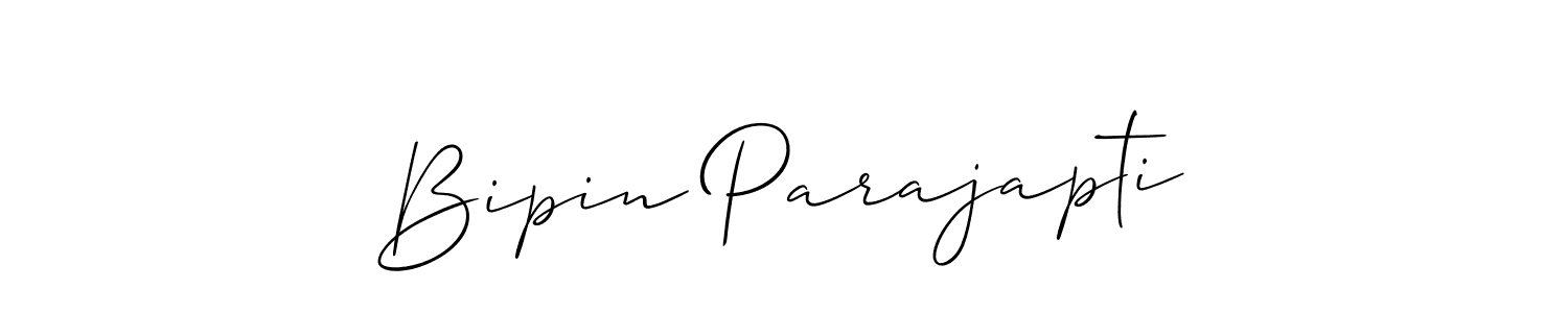 Create a beautiful signature design for name Bipin Parajapti. With this signature (Allison_Script) fonts, you can make a handwritten signature for free. Bipin Parajapti signature style 2 images and pictures png