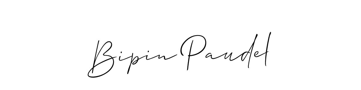Bipin Paudel stylish signature style. Best Handwritten Sign (Allison_Script) for my name. Handwritten Signature Collection Ideas for my name Bipin Paudel. Bipin Paudel signature style 2 images and pictures png