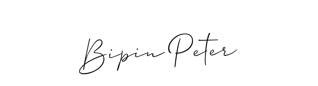 Similarly Allison_Script is the best handwritten signature design. Signature creator online .You can use it as an online autograph creator for name Bipin Peter. Bipin Peter signature style 2 images and pictures png