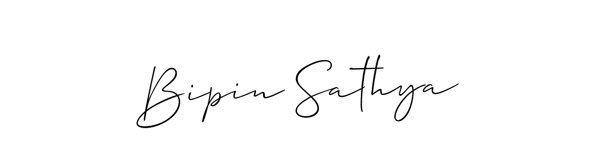 How to make Bipin Sathya signature? Allison_Script is a professional autograph style. Create handwritten signature for Bipin Sathya name. Bipin Sathya signature style 2 images and pictures png