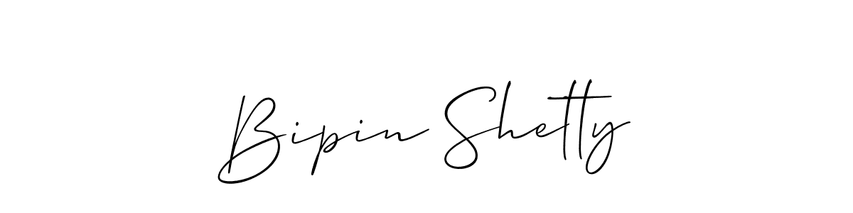 How to make Bipin Shetty name signature. Use Allison_Script style for creating short signs online. This is the latest handwritten sign. Bipin Shetty signature style 2 images and pictures png