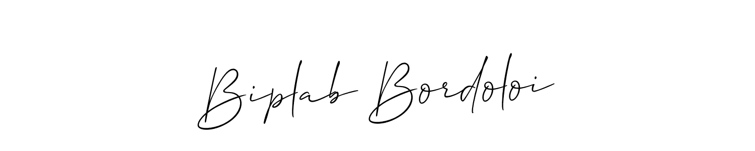 Also we have Biplab Bordoloi name is the best signature style. Create professional handwritten signature collection using Allison_Script autograph style. Biplab Bordoloi signature style 2 images and pictures png