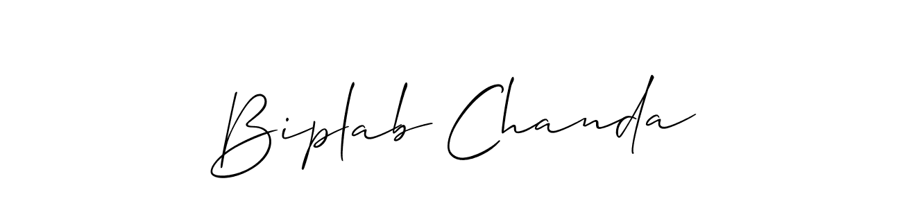 Use a signature maker to create a handwritten signature online. With this signature software, you can design (Allison_Script) your own signature for name Biplab Chanda. Biplab Chanda signature style 2 images and pictures png