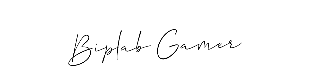 Design your own signature with our free online signature maker. With this signature software, you can create a handwritten (Allison_Script) signature for name Biplab Gamer. Biplab Gamer signature style 2 images and pictures png