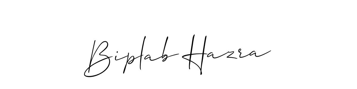 How to make Biplab Hazra name signature. Use Allison_Script style for creating short signs online. This is the latest handwritten sign. Biplab Hazra signature style 2 images and pictures png