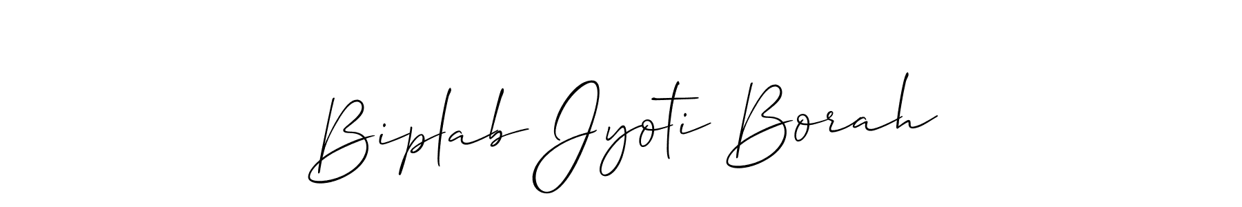 How to make Biplab Jyoti Borah signature? Allison_Script is a professional autograph style. Create handwritten signature for Biplab Jyoti Borah name. Biplab Jyoti Borah signature style 2 images and pictures png