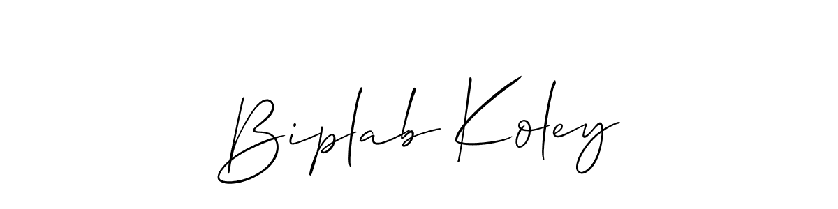 You should practise on your own different ways (Allison_Script) to write your name (Biplab Koley) in signature. don't let someone else do it for you. Biplab Koley signature style 2 images and pictures png