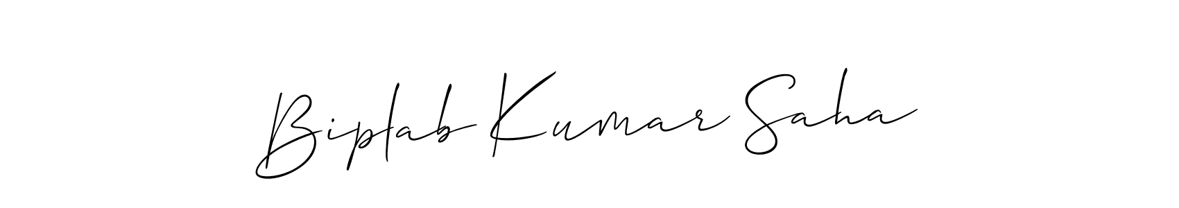 Make a beautiful signature design for name Biplab Kumar Saha. With this signature (Allison_Script) style, you can create a handwritten signature for free. Biplab Kumar Saha signature style 2 images and pictures png