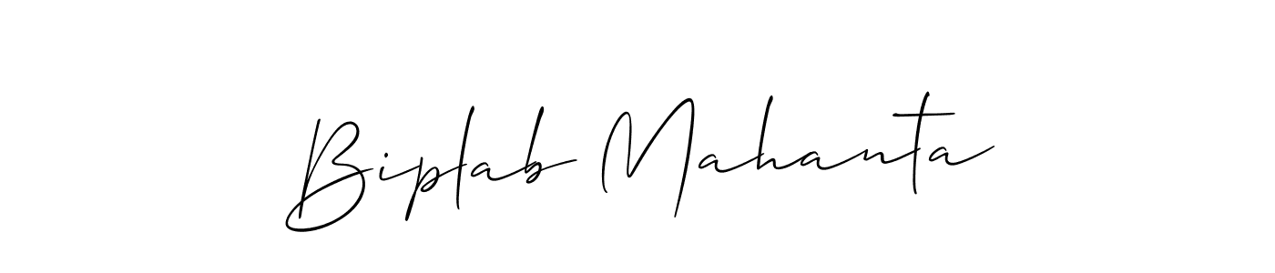 Use a signature maker to create a handwritten signature online. With this signature software, you can design (Allison_Script) your own signature for name Biplab Mahanta. Biplab Mahanta signature style 2 images and pictures png