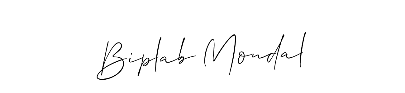 Allison_Script is a professional signature style that is perfect for those who want to add a touch of class to their signature. It is also a great choice for those who want to make their signature more unique. Get Biplab Mondal name to fancy signature for free. Biplab Mondal signature style 2 images and pictures png
