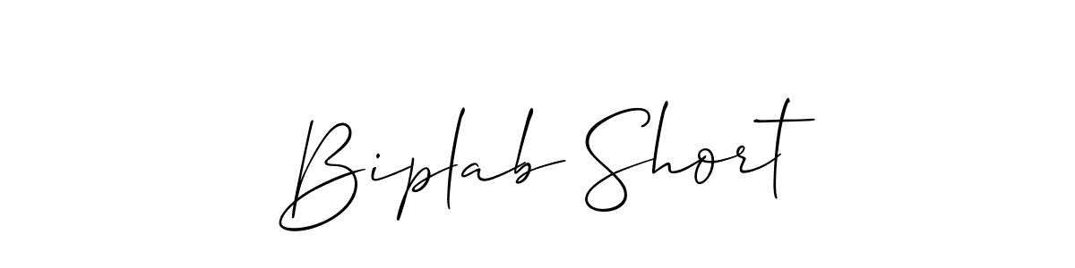 Create a beautiful signature design for name Biplab Short. With this signature (Allison_Script) fonts, you can make a handwritten signature for free. Biplab Short signature style 2 images and pictures png
