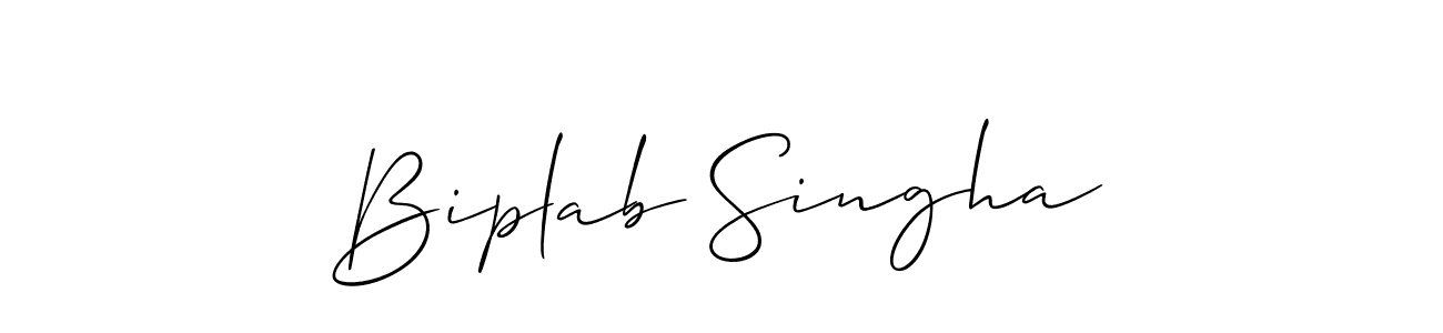 Create a beautiful signature design for name Biplab Singha. With this signature (Allison_Script) fonts, you can make a handwritten signature for free. Biplab Singha signature style 2 images and pictures png