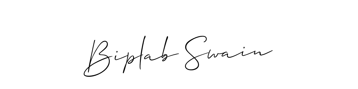 Make a beautiful signature design for name Biplab Swain. With this signature (Allison_Script) style, you can create a handwritten signature for free. Biplab Swain signature style 2 images and pictures png