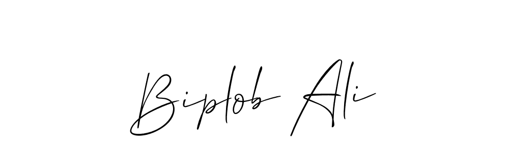 Create a beautiful signature design for name Biplob Ali. With this signature (Allison_Script) fonts, you can make a handwritten signature for free. Biplob Ali signature style 2 images and pictures png