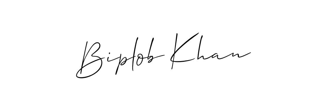 The best way (Allison_Script) to make a short signature is to pick only two or three words in your name. The name Biplob Khan include a total of six letters. For converting this name. Biplob Khan signature style 2 images and pictures png