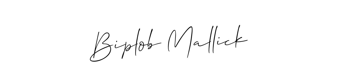 Also we have Biplob Mallick name is the best signature style. Create professional handwritten signature collection using Allison_Script autograph style. Biplob Mallick signature style 2 images and pictures png