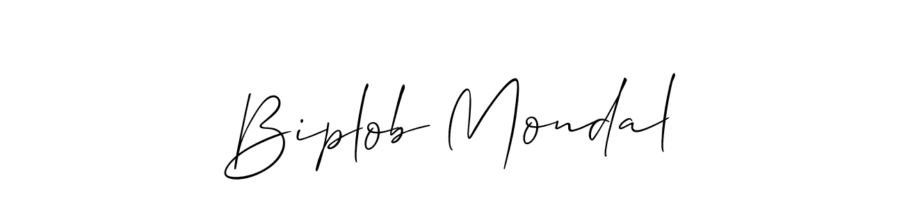 Use a signature maker to create a handwritten signature online. With this signature software, you can design (Allison_Script) your own signature for name Biplob Mondal. Biplob Mondal signature style 2 images and pictures png